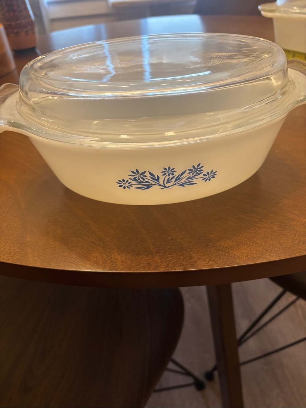 Vintage Anchor Hocking Fire King Cornflower Casserole Dish